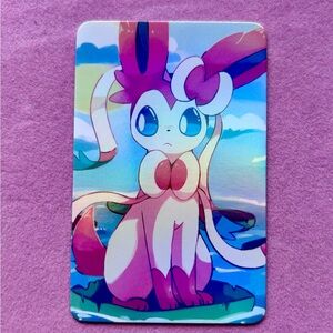 Sylveon Serene Waters — Rainbow Gloss Foil Collectible Art Card ✨